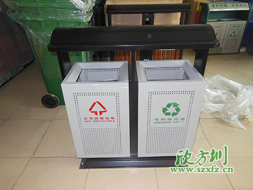 貴陽物業戶外鋼板沖孔垃圾桶，客戶的二次選擇。