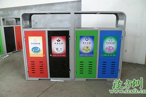 尊重客戶，欣方圳為清遠市定做鋼板分類垃圾桶