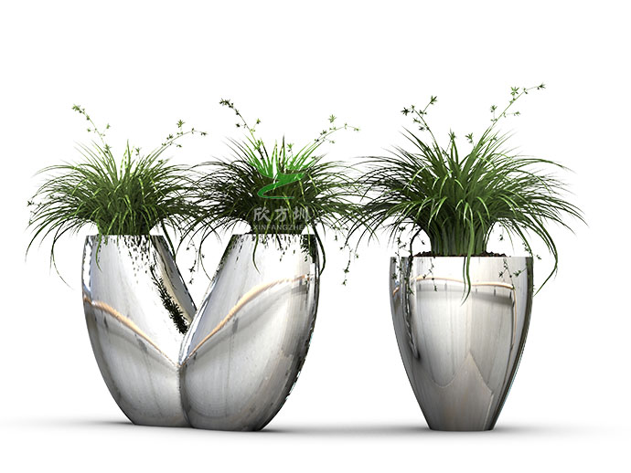 不銹鋼愛心造型創意花盆定制廠家