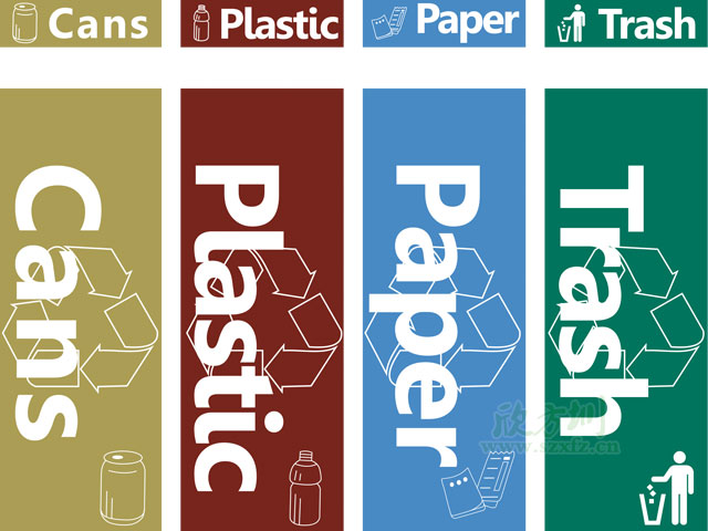 垃圾桶圖標及分類標識有哪些？